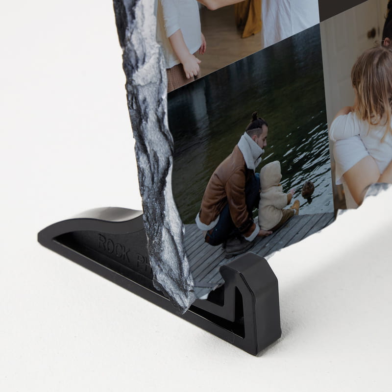 Baba Fotoğraf Baskılı Kare Taş Foto - 19x19 cm