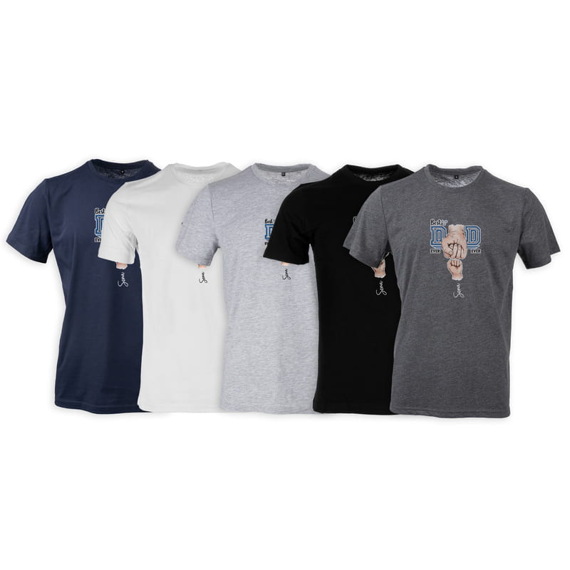 Best Dad Tek Çocuk Birleşen Yumruk İsim Özelleştirmeli Tişört