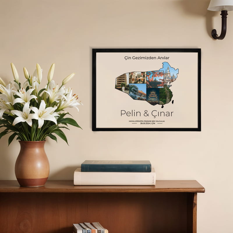 Çin Gezimizden Hatıra 30x40 Fotoğraf Çerçevesi