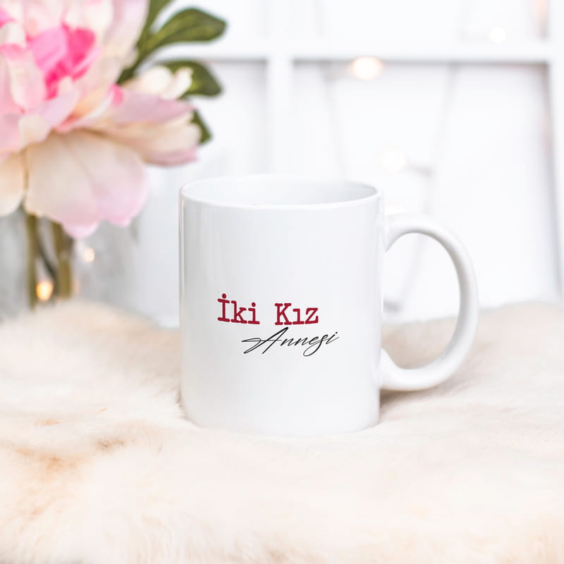 Çocuk Sayısı Yazılı Anne Kahve Kupası