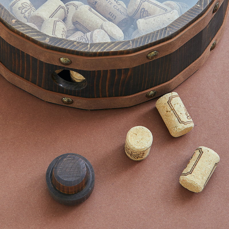 Dekoratif Duvar Askılı Şarap Tıpası Saklama Kutusu