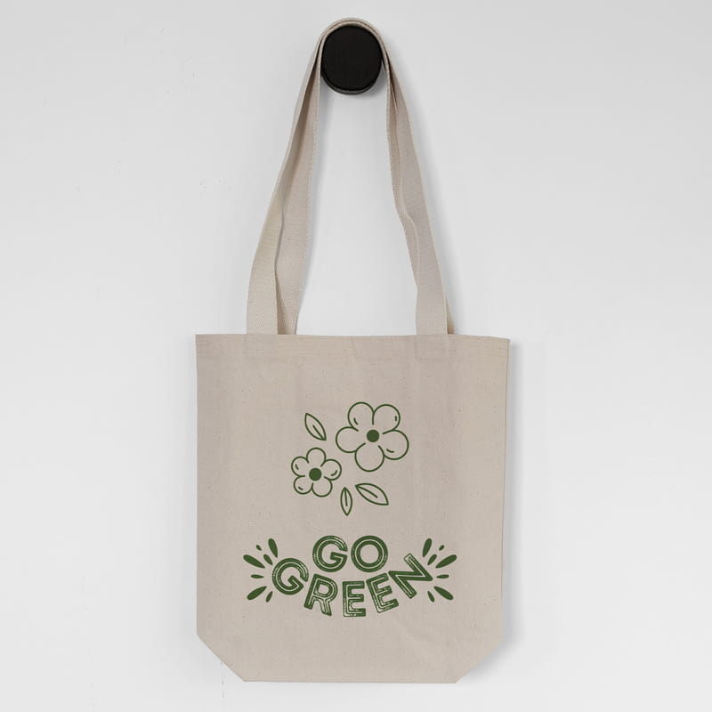 Doğa Sever Go Green Tasarımlı Bez Çanta