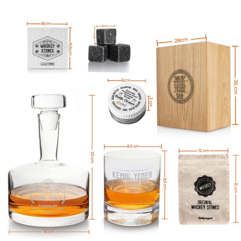Doğum Günü Hediyesi Ahşap Kutulu Tokyo Viski Seti