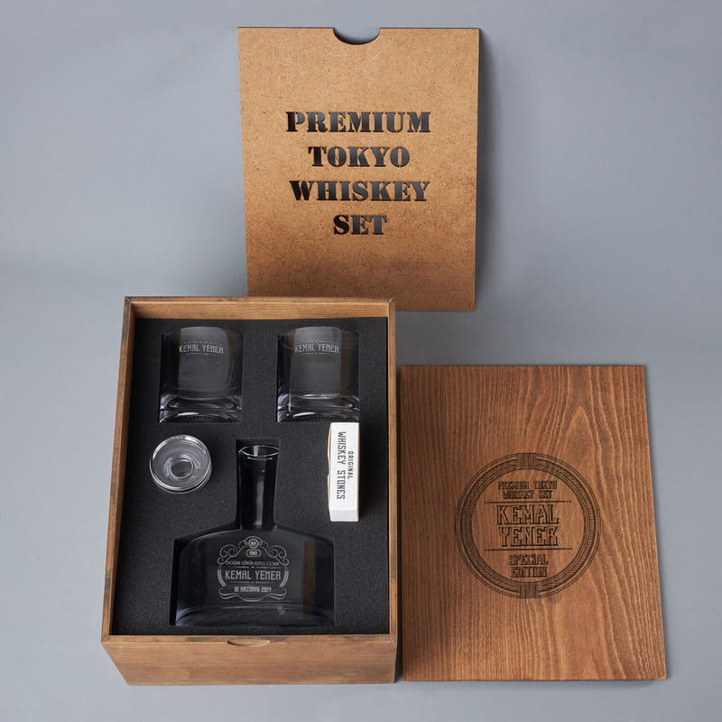 Doğum Günü Hediyesi Ahşap Kutulu Tokyo Viski Seti
