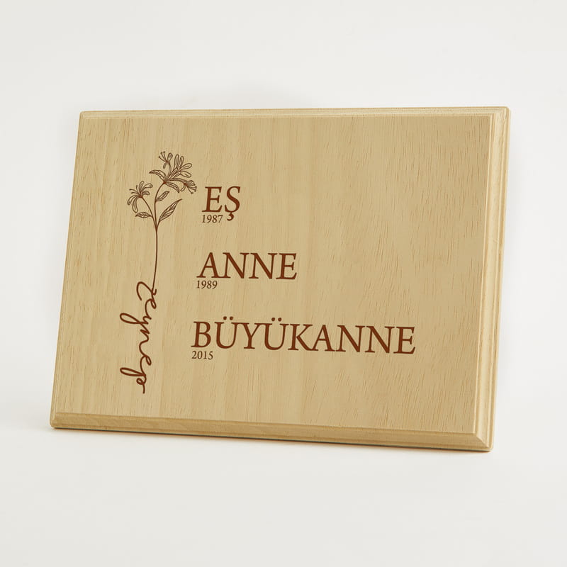 Dönüm Noktaları Yazılı İsimli Natural Ahşap