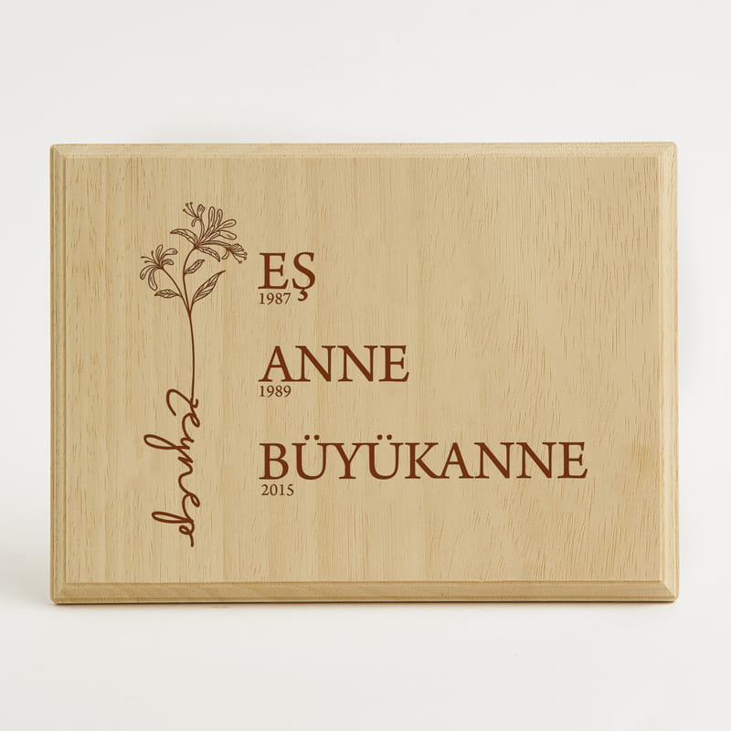 Dönüm Noktaları Yazılı İsimli Natural Ahşap
