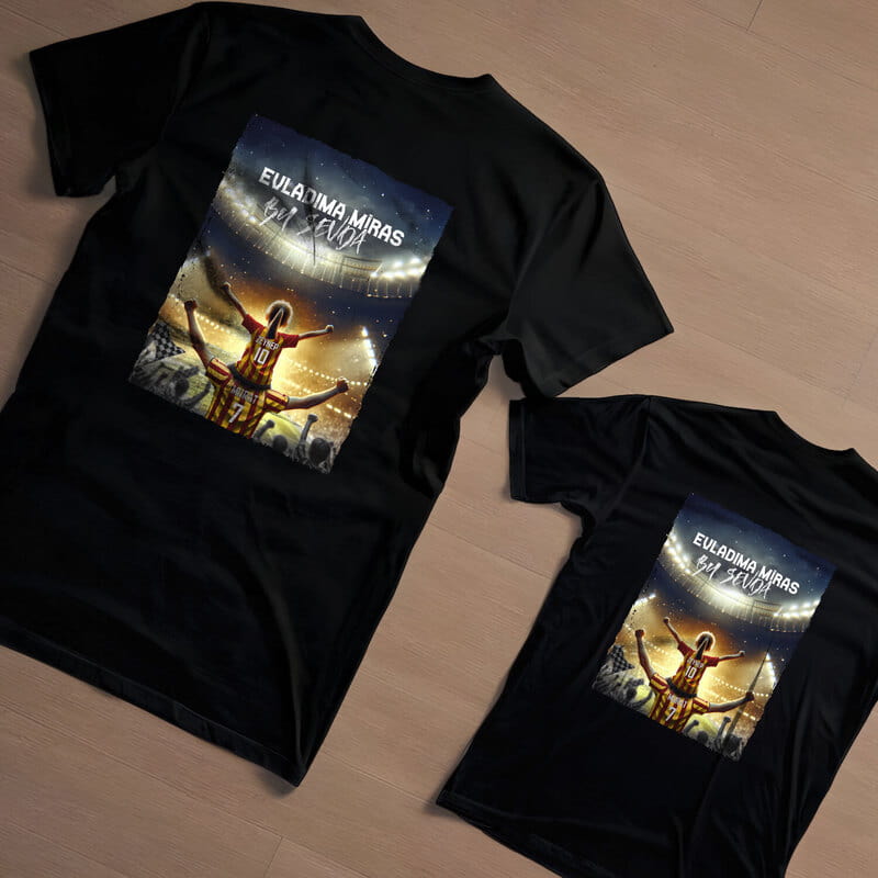 Evladıma Miras Bu Sevda Baba Çocuk Sarı Kırmızı Tişört Kombini