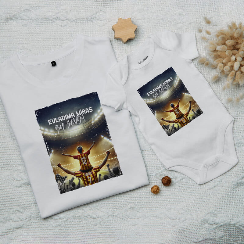 Evladıma Miras Sarı Kırmızı Baba Bebek İsimli Taraftar Kombini