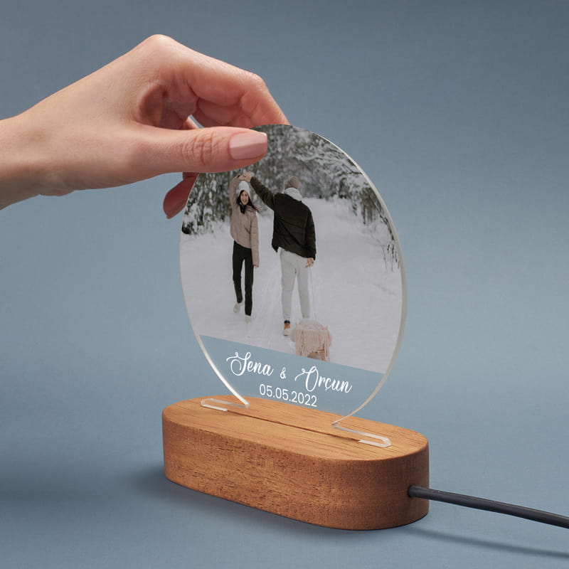 Fotoğraflı Kişiye Özel Led Işıklı Lamba