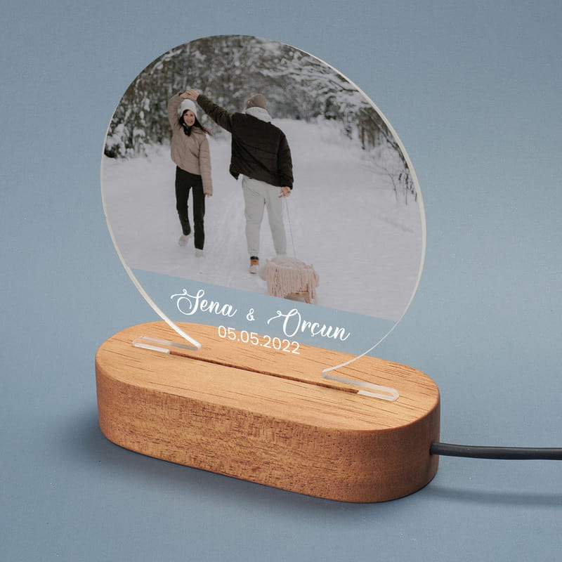 Fotoğraflı Kişiye Özel Led Işıklı Lamba