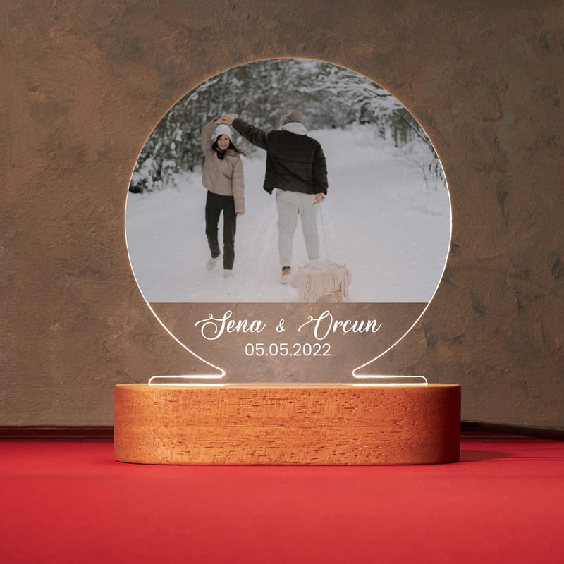 Fotoğraflı Kişiye Özel Led Işıklı Lamba