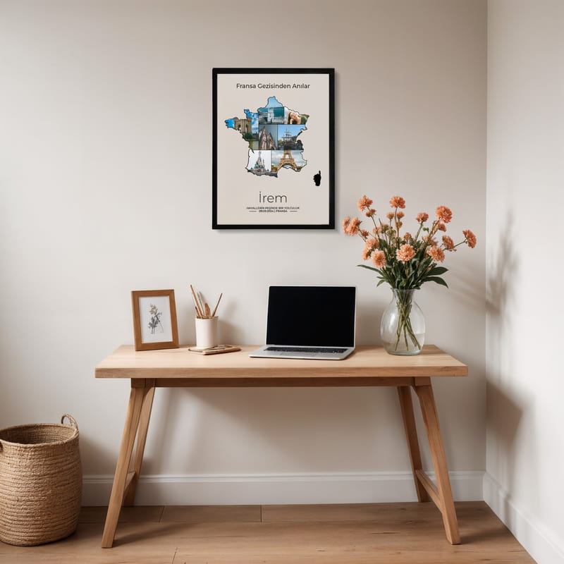 Fransa Gezimiz Hatıralık 30x40 Fotoğraf Çerçevesi