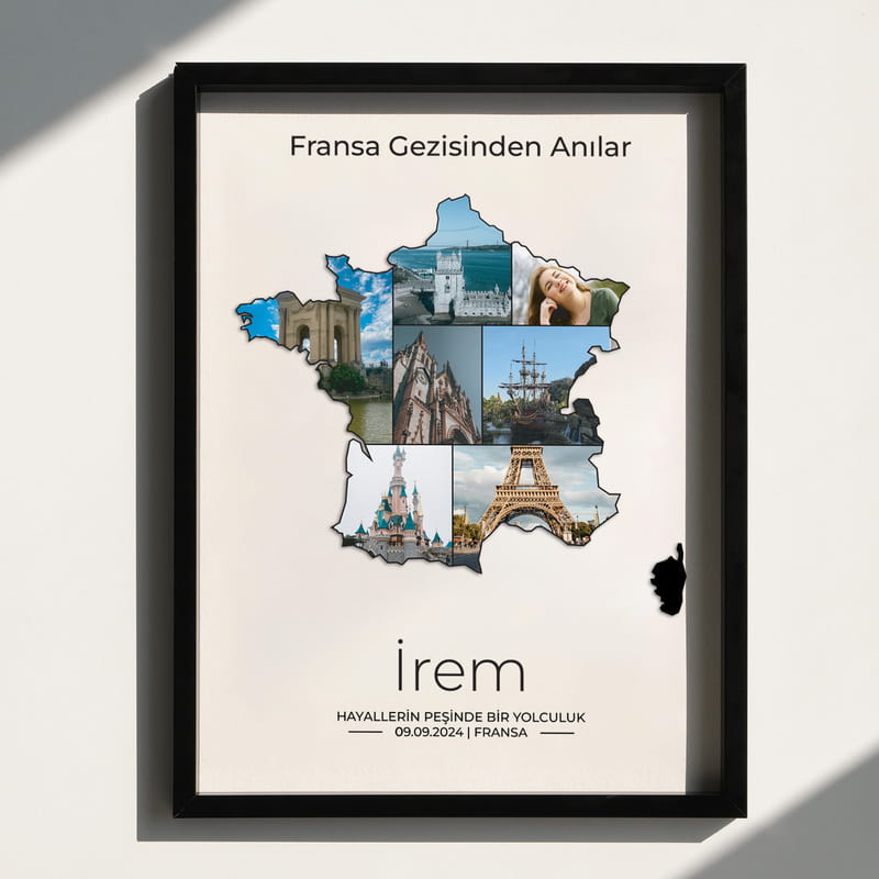 Fransa Gezimiz Hatıralık 30x40 Fotoğraf Çerçevesi