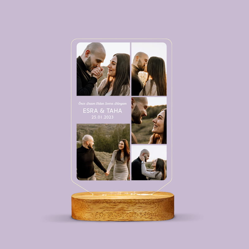 Hatıralarımız Hep Parlasın Led Işıklı Masa Lambası