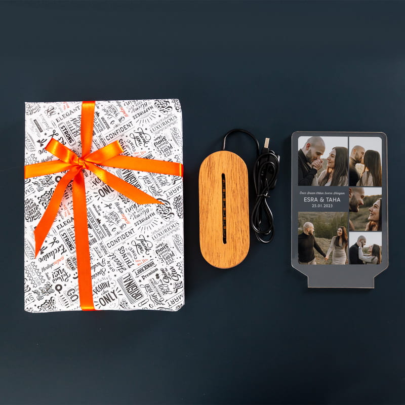 Hatıralarımız Hep Parlasın Led Işıklı Masa Lambası