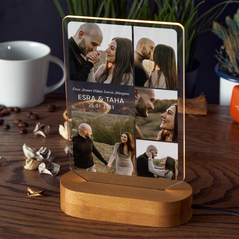 Hatıralarımız Hep Parlasın Led Işıklı Masa Lambası