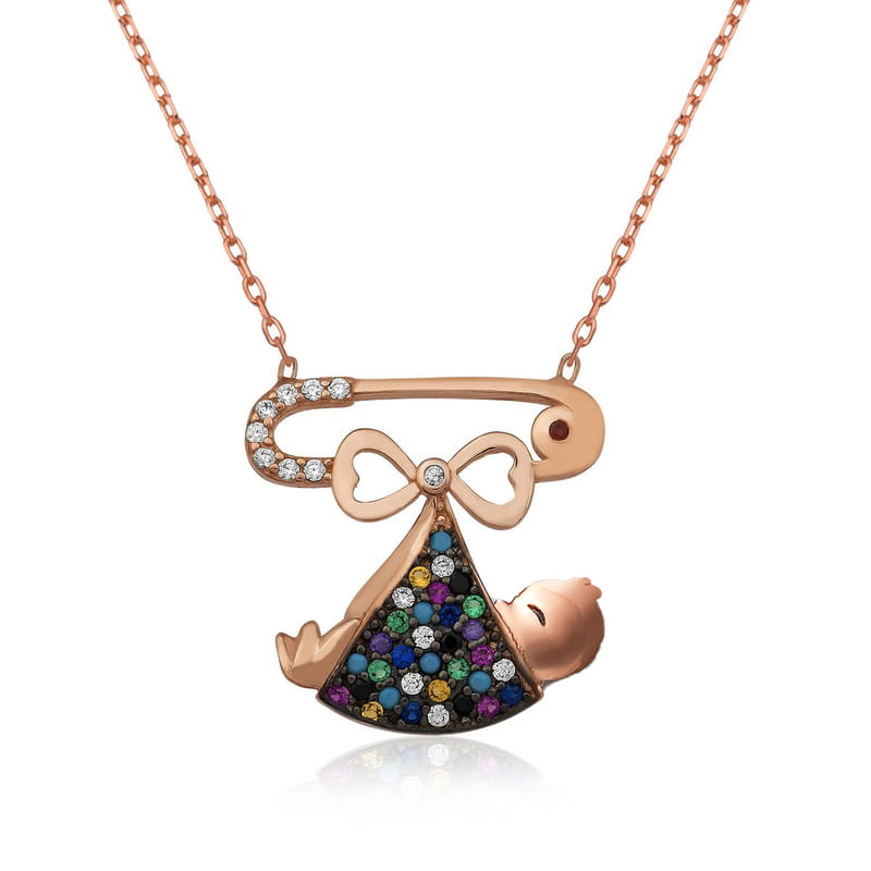 İlk Annelere Hediye Gümüş Bebek Kolye