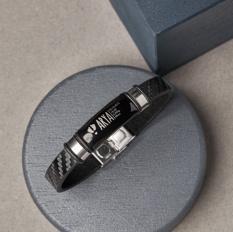 İlk Babalar Gününe Özel Deri Bileklik