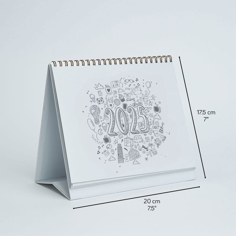 İnteraktif Sticker Hediyeli Fotoğraf Baskılı 2026 Masaüstü Takvim