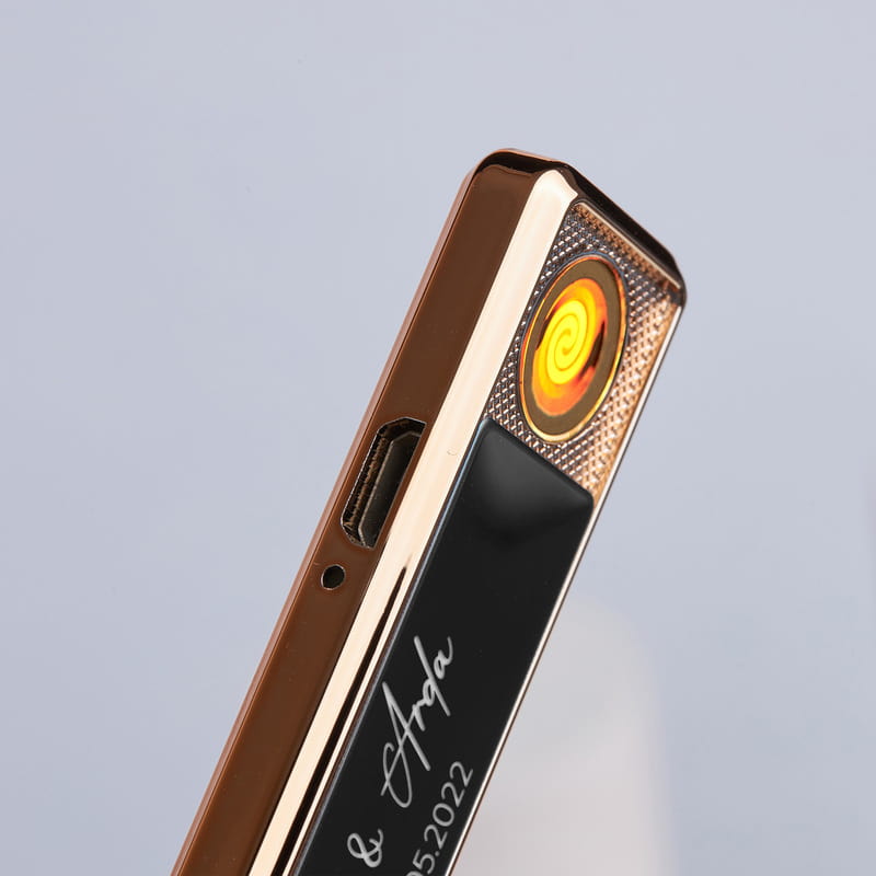 İsim ve Tarih Yazılı Şarj Edilebilir Elektrikli Çakmak