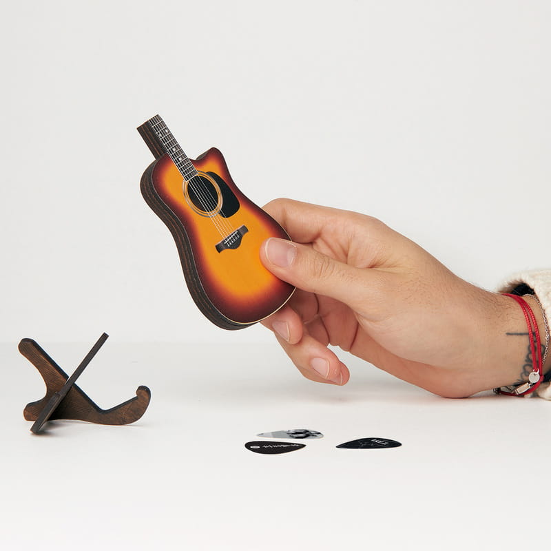 İsme Özel Fotoğraf ve Spotify QR Özelleştirmeli Gitar Pena Seti