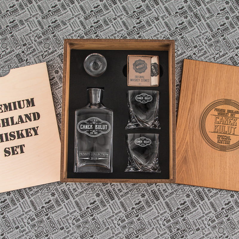 İsme Özel Highland Viski Seti