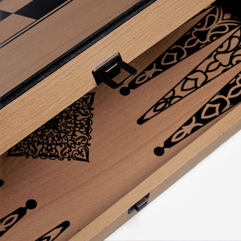 İsme Özel İmzalı Dama Tavla Seti - Kayın Kaplama