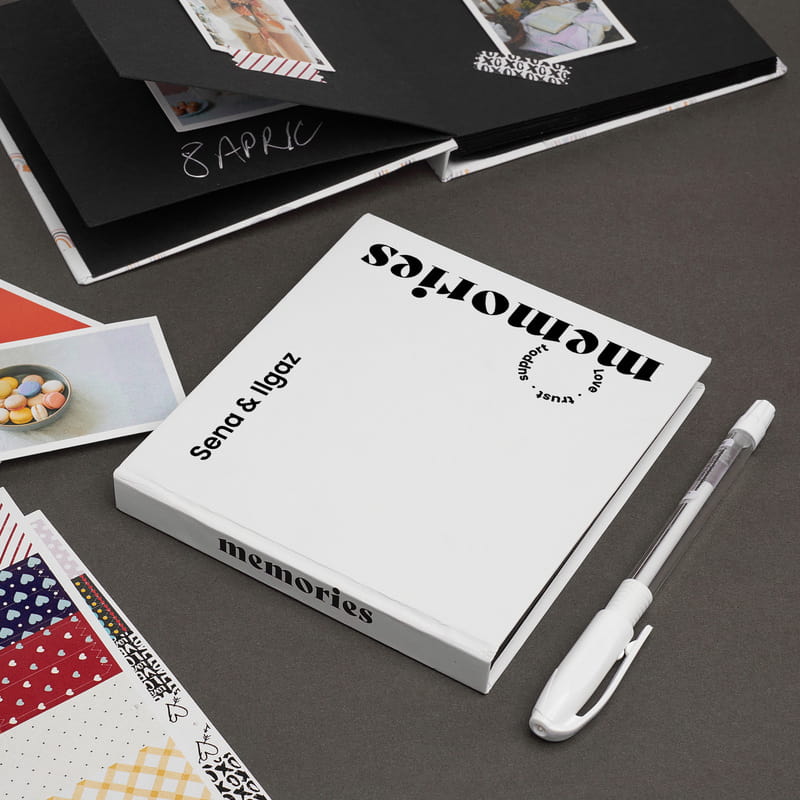 İsme Özel Memories Kapaklı Albüm Defteri - 35 Fotoğraflı