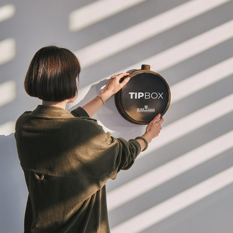 Kafe Restaurant Logo Özelleştirmeli Tip Box Kutusu