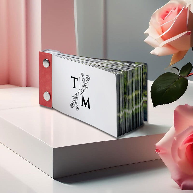 Kapak Harf Özelleştirmeli Çiftlere Hediye Hareketli Anı Kitabı