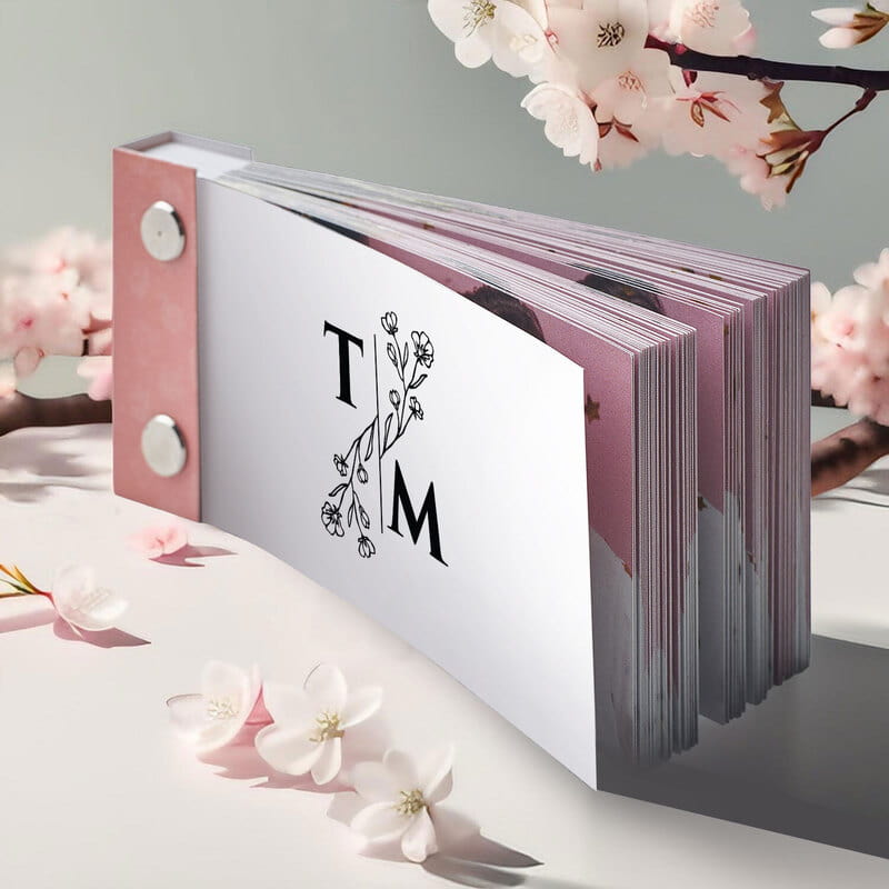 Kapak Harf Özelleştirmeli Çiftlere Hediye Hareketli Anı Kitabı