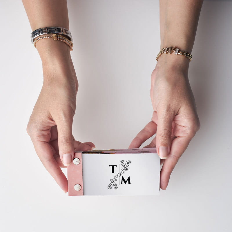 Kapak Harf Özelleştirmeli Çiftlere Hediye Hareketli Anı Kitabı