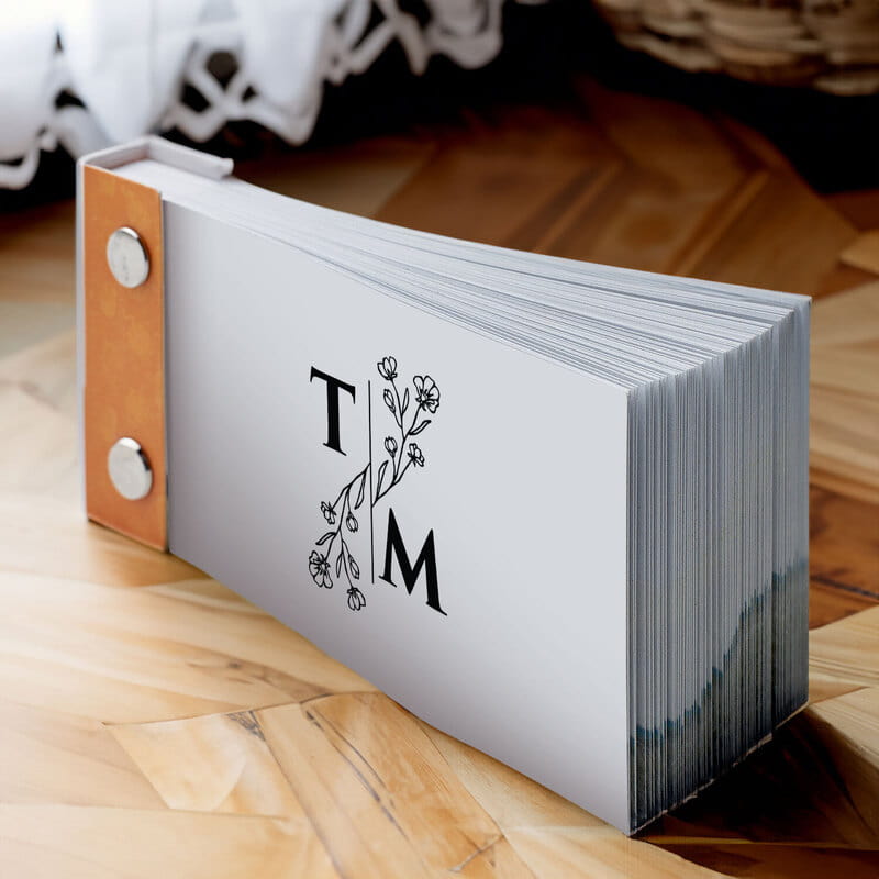 Kapak Harf Özelleştirmeli Çiftlere Hediye Hareketli Anı Kitabı