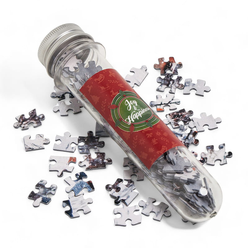 Kapsül Puzzle Çikolata Yılbaşı Hediye Kutusu