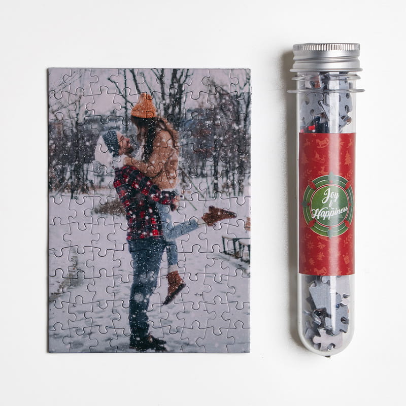 Kapsül Puzzle Çikolata Yılbaşı Hediye Kutusu