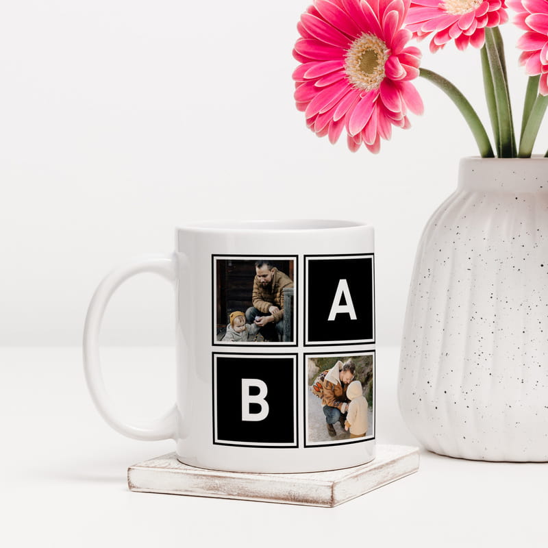 Kare Fotoğraf Özelleştirmeli Babam Yazılı Kupa Bardak