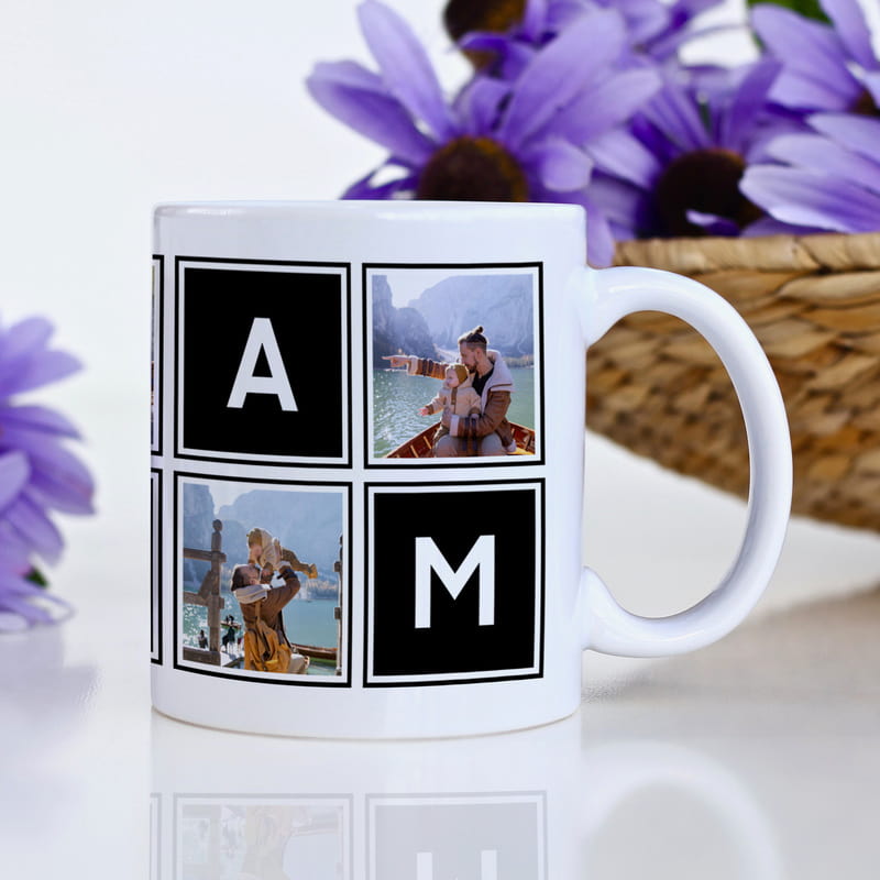 Kare Fotoğraf Özelleştirmeli Babam Yazılı Kupa Bardak