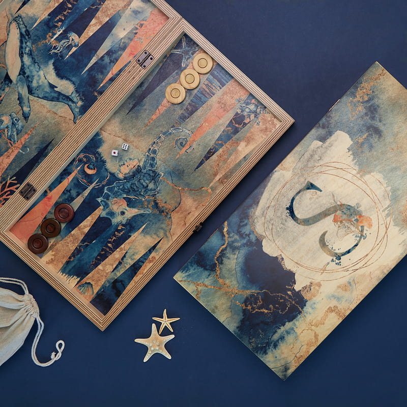 Kişiselleştirilebilir Özel Seri Sirena Tavla Seti