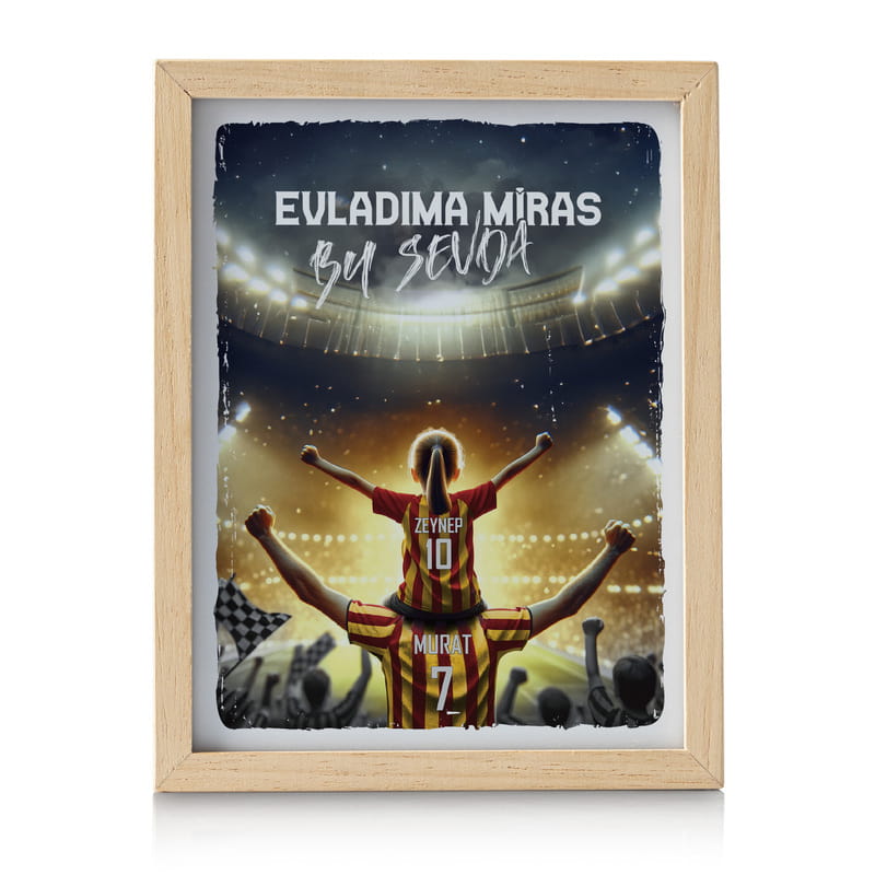 Kişiselleştirilebilir Sarı Kırmızı Evladıma Miras Dekoratif Led Lamba