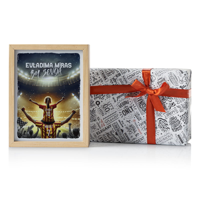 Kişiselleştirilebilir Sarı Kırmızı Evladıma Miras Dekoratif Led Lamba