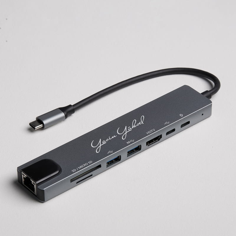Kişiye Özel 8in1 Type-C USB Çoklayıcı Hub