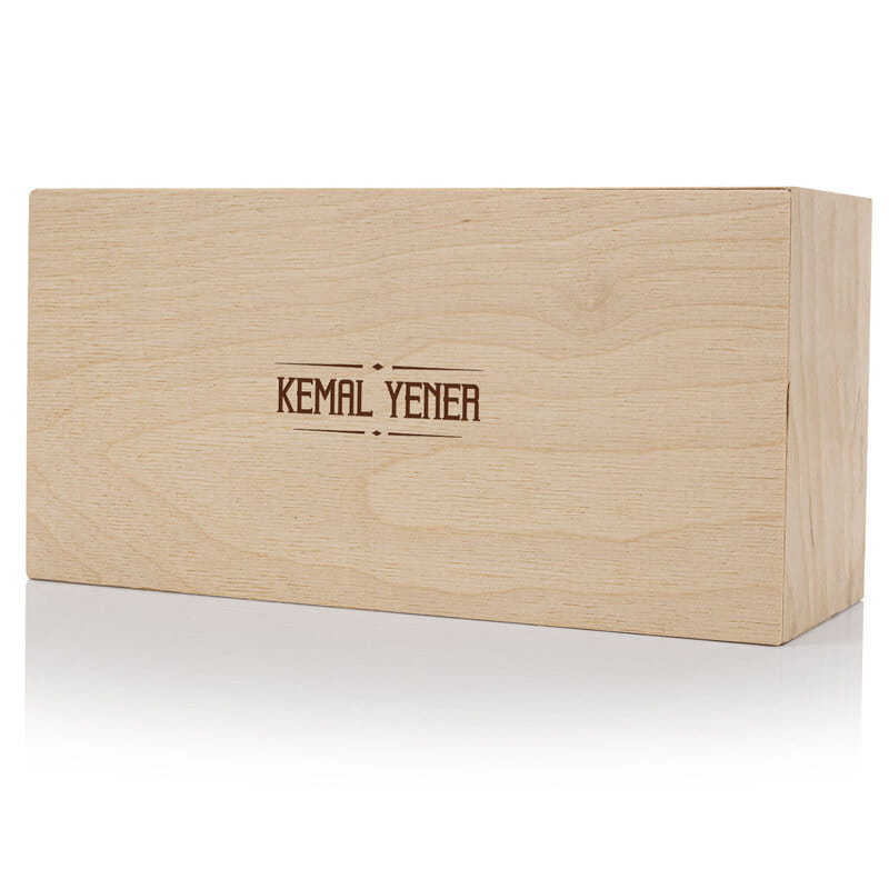 Kişiye Özel Ahşap Kutulu İsme Özel 2'li Kadeh ve Soğutucu Taş Seti