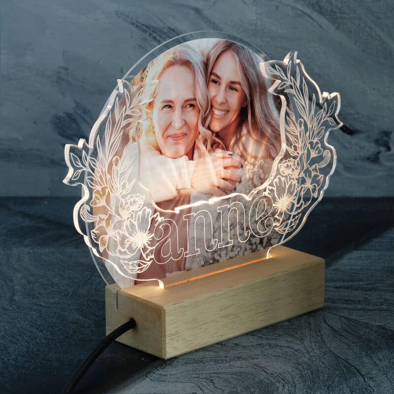 Kişiye Özel Anne Tasarımlı Katmanlı Led Lamba
