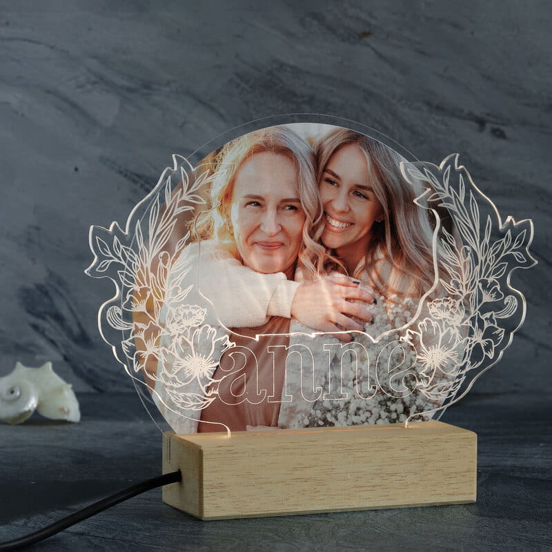 Kişiye Özel Anne Tasarımlı Katmanlı Led Lamba