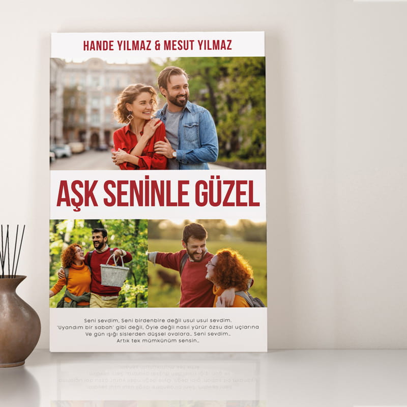 Kişiye Özel Film Afişi Tasarımlı Dekoratif Kanvas Tablo 40x60