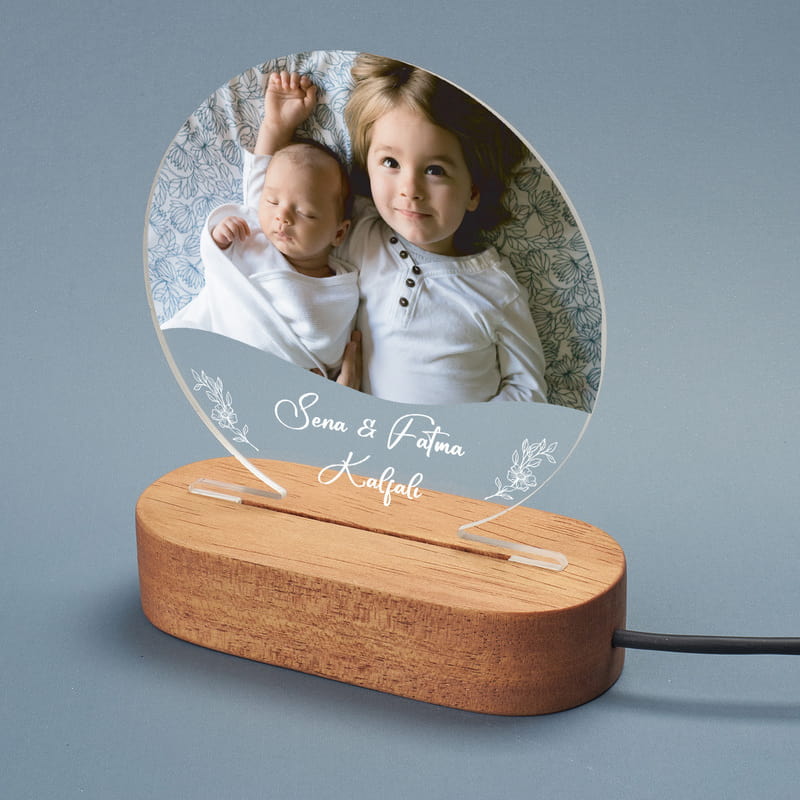 Kişiye Özel Fotoğraflı LED Gece Lambası