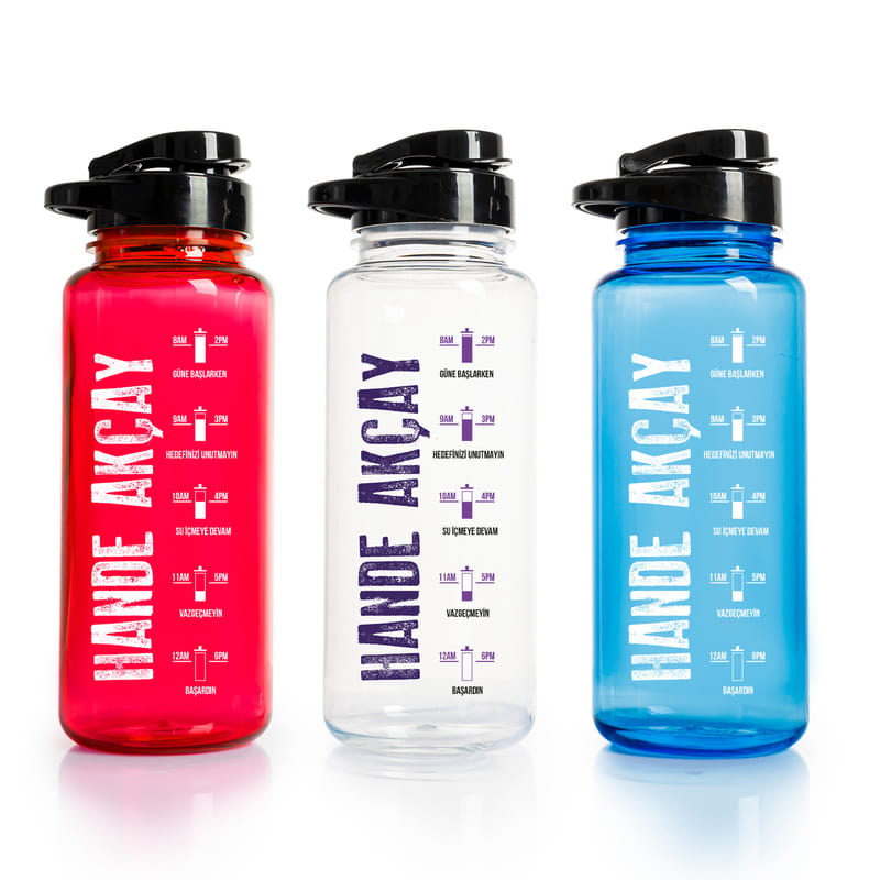 Kişiye Özel İsim Baskılı Spor Su Matarası