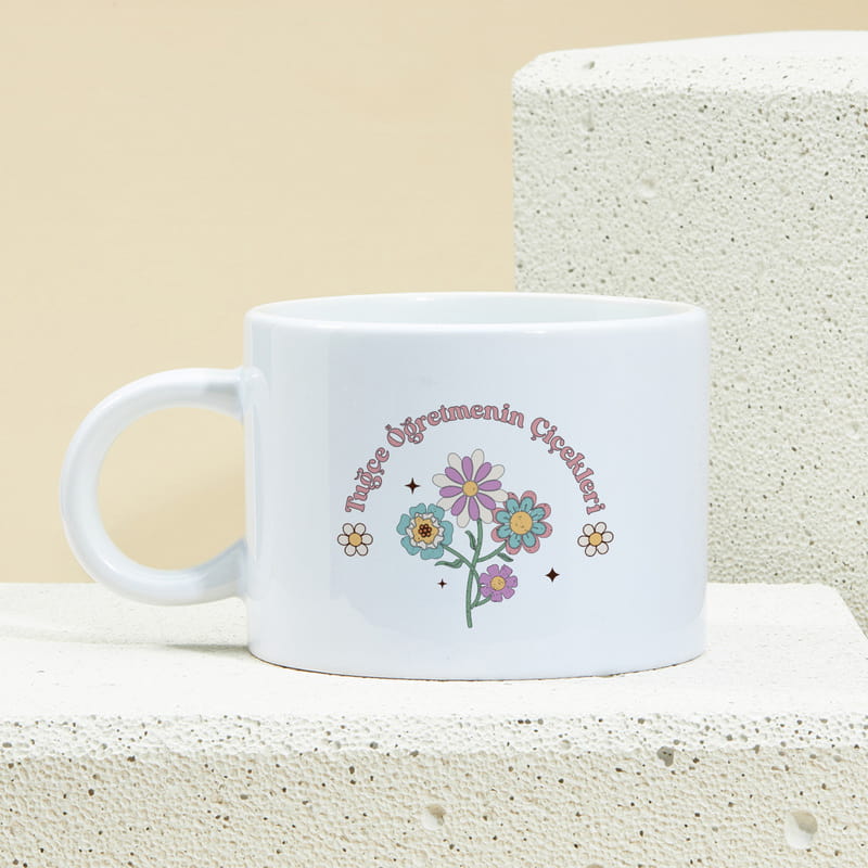 Kişiye Özel İsim Yazılı Öğretmen Kahve Fincanı