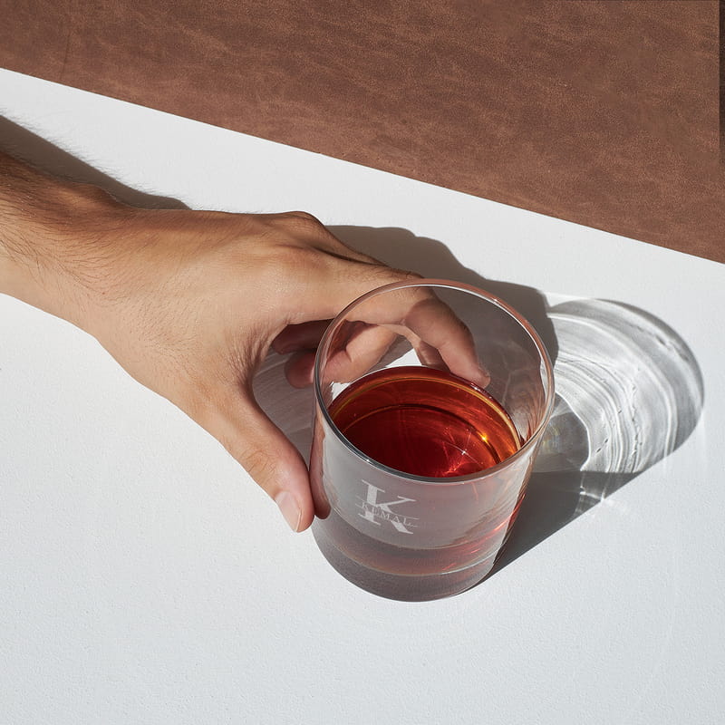 Kişiye Özel İsimli Monogram Viski Bardağı Seti - Ahşap Kutulu