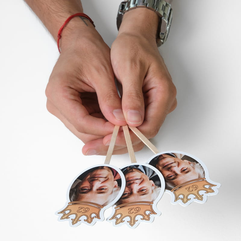 Kişiye Özel Kral Tacı Fotoğraflı Doğum Günü Parti Süsü